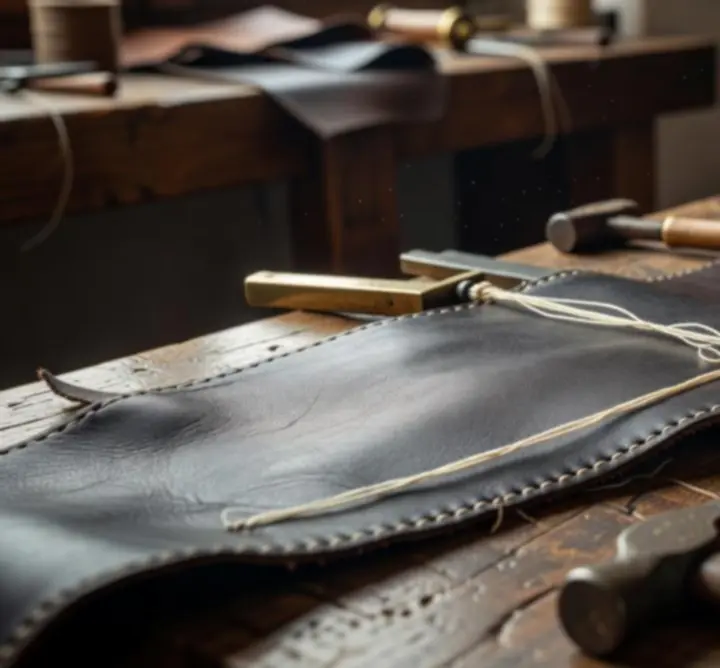 Dłonie rzemieślnika przy pracy w atelier