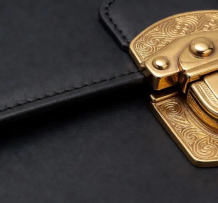 Szczegół złotego okucia - personalizacja