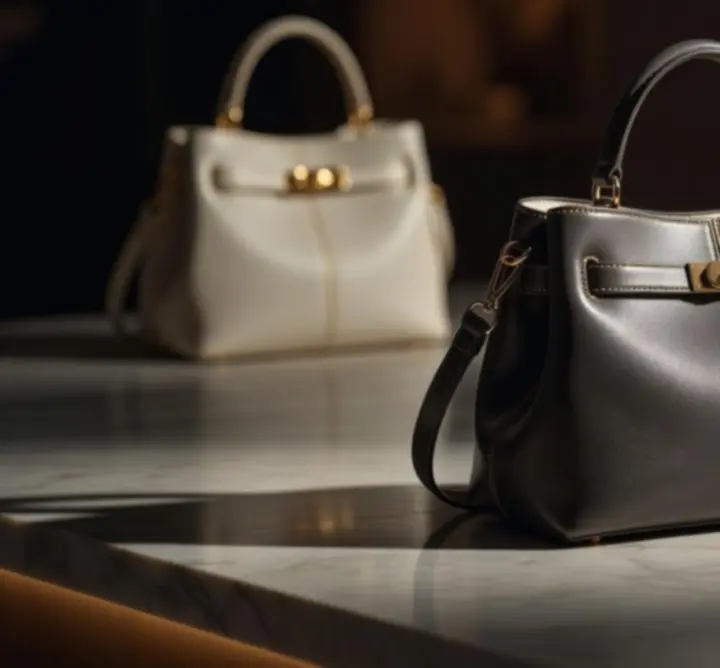Sezonowa kolekcja luksusowych torebek w aranżacji studyjnej